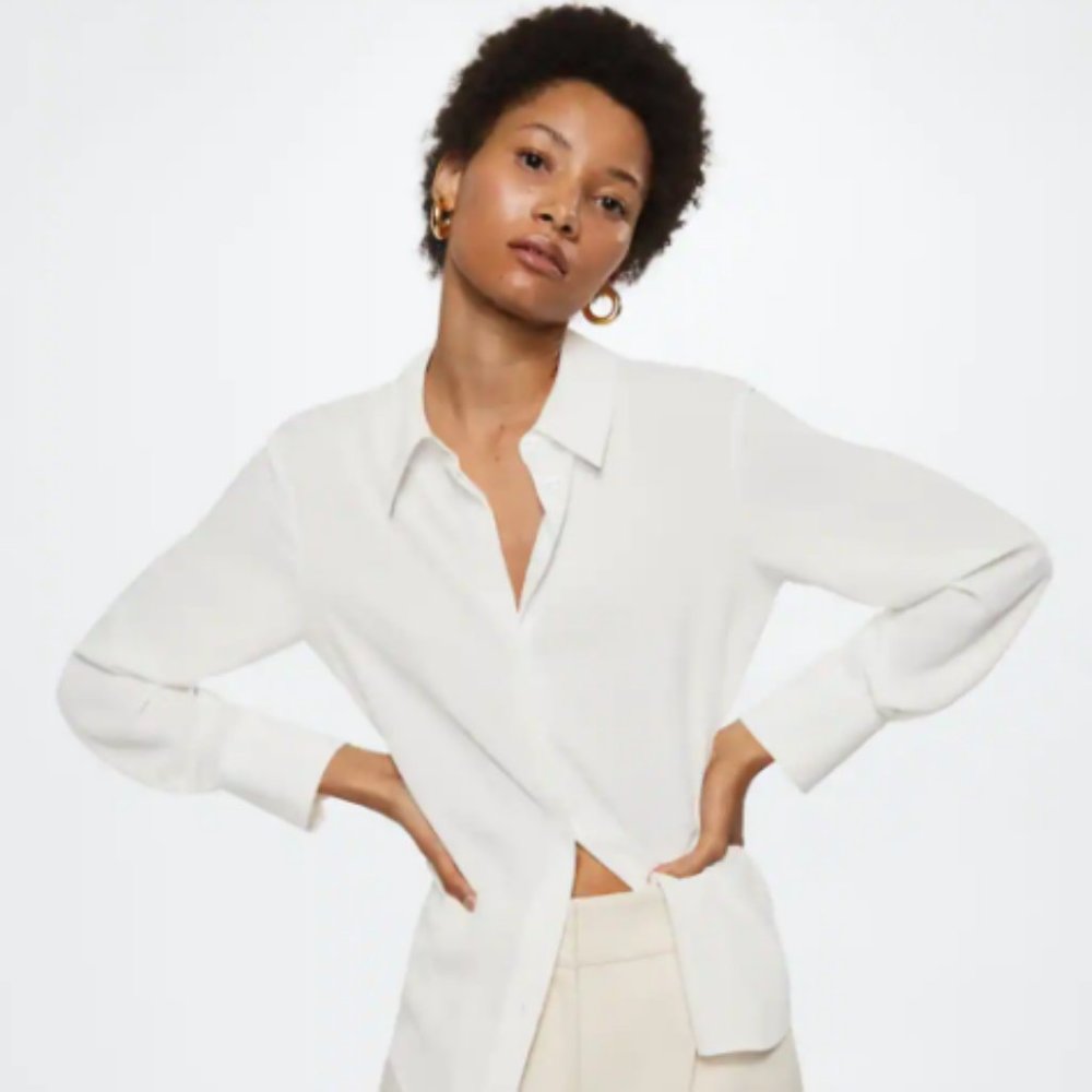 MANGO Flowy Shirt